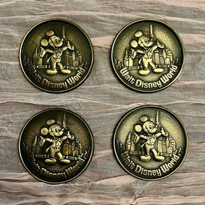 Disney Gold Walt Disney World Coasters
